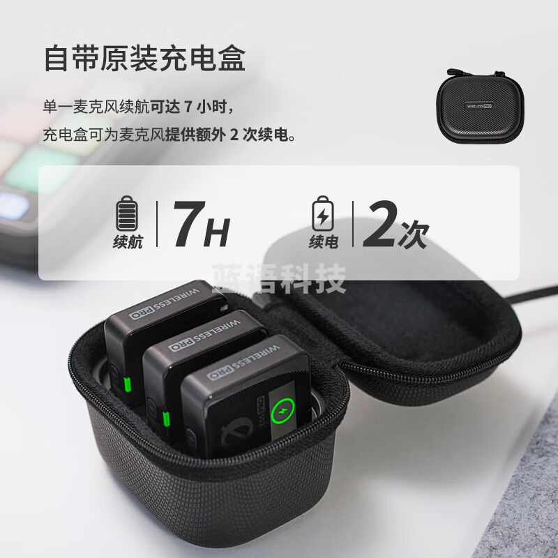 RODE罗德Wireless PRO无线领夹麦克风一拖二直播录音相机手机专业收音话筒加NTH100耳机套装