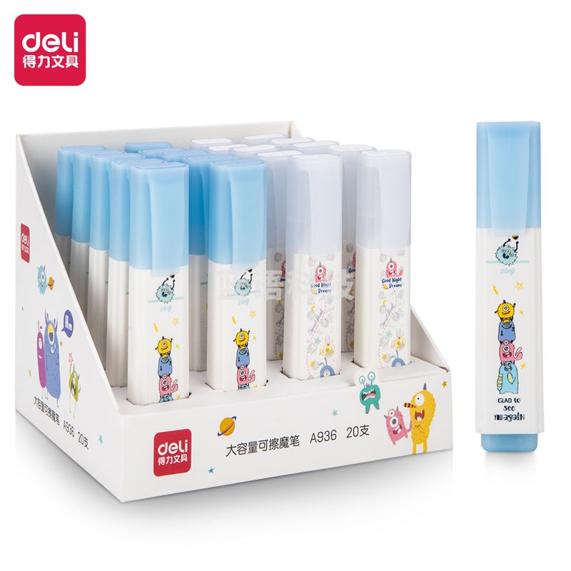得力A936可擦魔笔(混)(20支/盒)单位：支