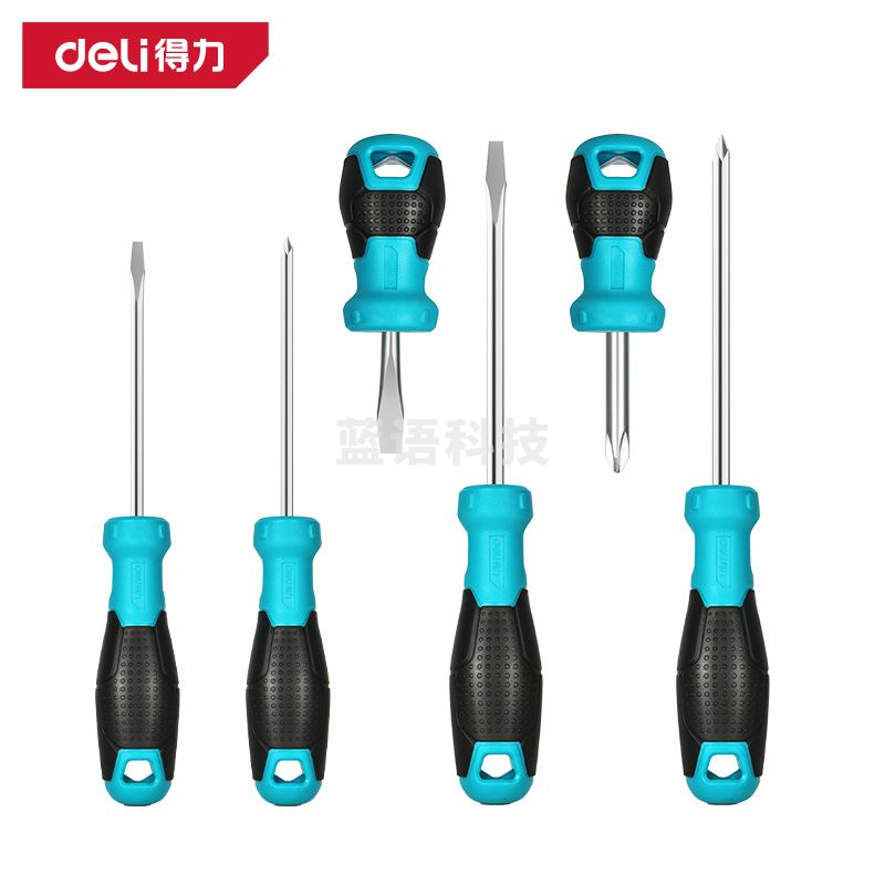 deli得力DW1632螺丝批套装6件套SUP11(蓝)(套)