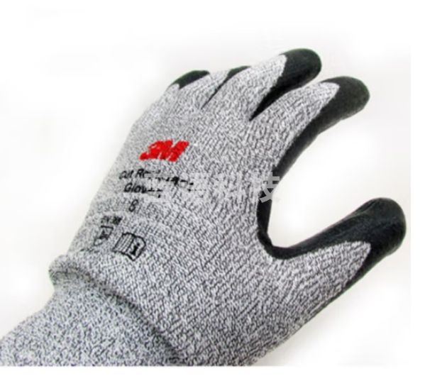 3M防切割手套防滑透气搬运防护耐磨三级防割型L2 M灰色一副车家两用