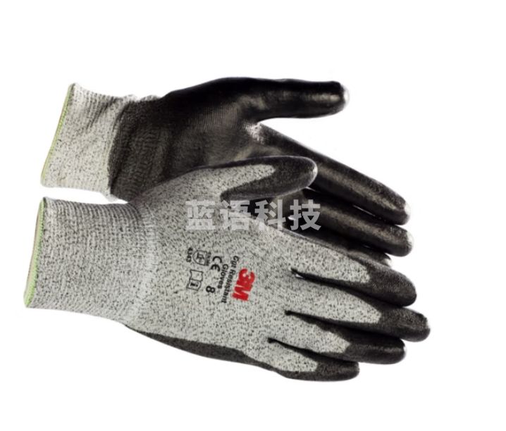 3M防切割手套防滑透气园艺裁剪搬运防护耐磨三级防割型L2 L灰色一副