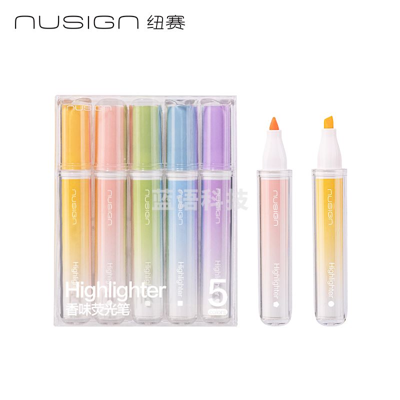 5月新品纽赛NS718纽赛荧光笔(混色)(5支/盒)