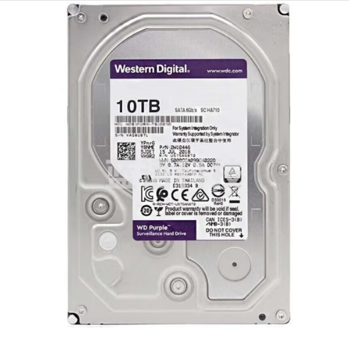 海康威视HIKVISION 监控通用硬盘 西数紫盘3.5英寸 SATA接口 10TB WD101PURA