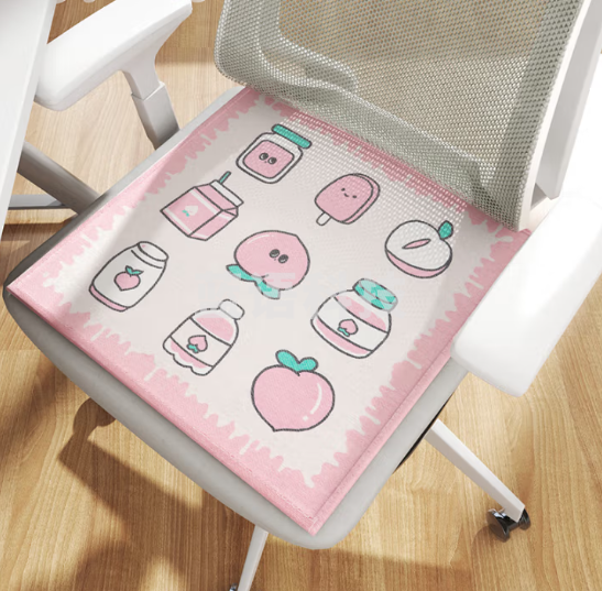 冰丝坐垫 夏天透气凉垫 蜜桃饮料45*45cm(个)