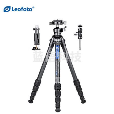 徕图（Leofoto）LS-225C+LH-25R+AM-1+PC-90II单反微单相机摄影便携无中轴碳纤维三脚架云台套装