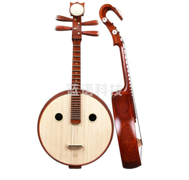 星海8513 中阮民族乐器 原木色花开富贵头饰 特氏古夷苏木中阮