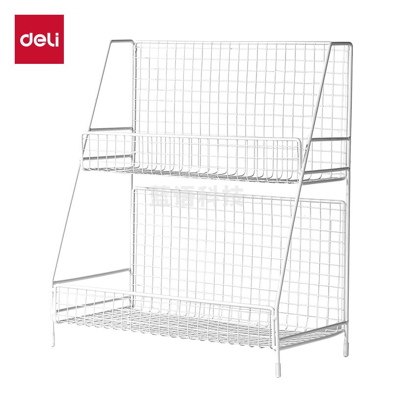 得力PJ105双层置物架(白)(个)