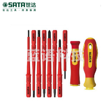 世达（SATA）09304 10件可换头VDE绝缘耐压螺丝批组套