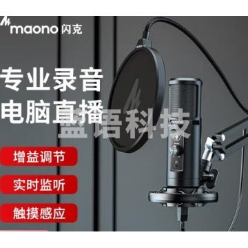 闪克(Sudotack) 麦克风 收音话筒内置声卡降噪手机配音录音 pm422电容麦 PM422+录音唱歌+专业电容麦  IT.1867
