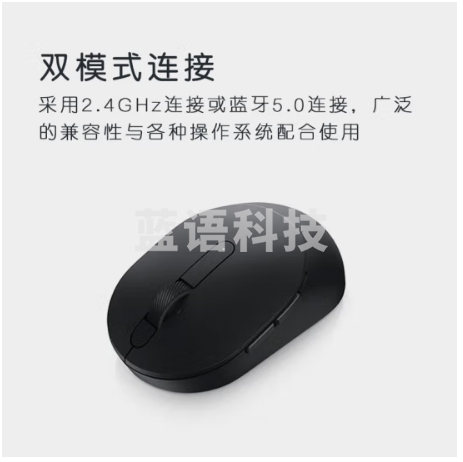 戴尔（DELL）蓝牙无线鼠标办公笔记本电脑台式机原装USB人体工学外设 MS5120W黑色