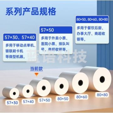 得力(deli)白令海热敏收银纸 57*50型32卷 小票纸 15米/卷 11752 BG.885