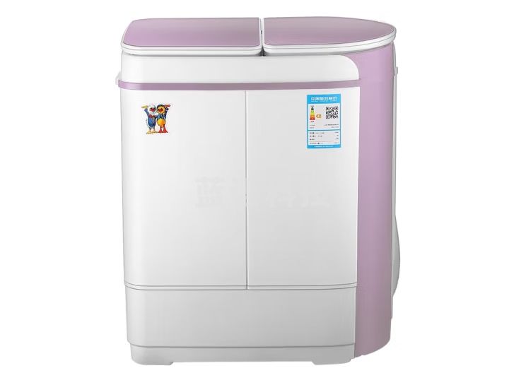 小鸭3.5公斤双缸小型半自动迷你洗衣机 婴儿小洗衣机 家用宿舍洗衣机不锈钢洗脱一体XPB35-1606S 双杠双桶臭氧去菌