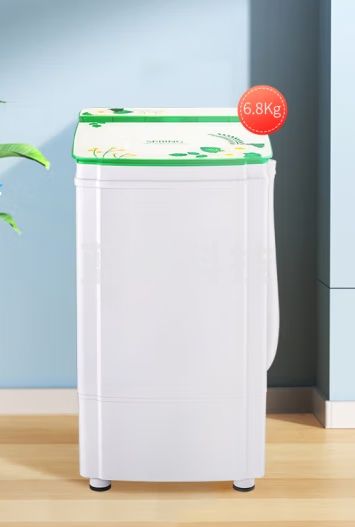 小鸭6.8kg脱水机 小型单筒甩干机 宿舍家用便携迷你甩干桶干衣机不锈钢内桶T68-198