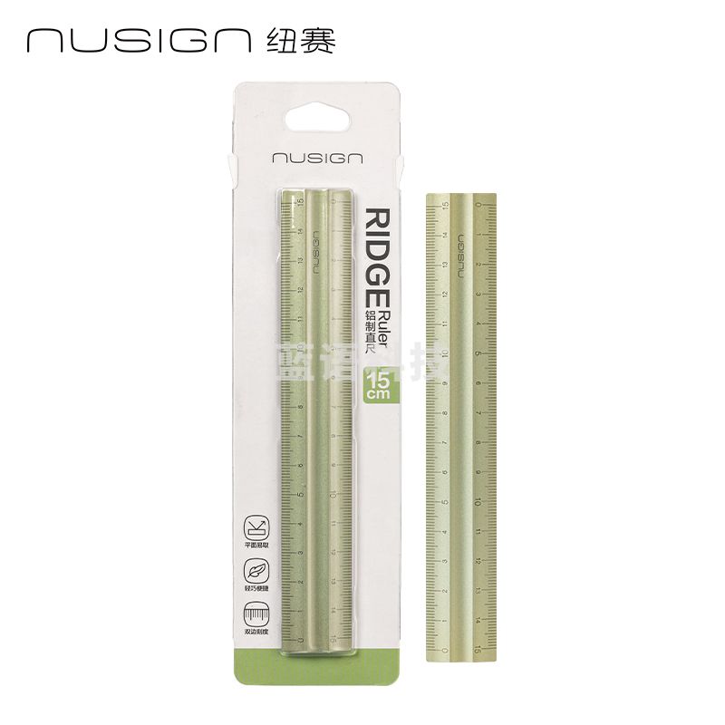 5月新品纽赛NS091纽赛-易拾取直尺(抹苔绿)(把)15CM