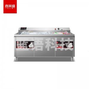 喜莱盛 XLS-X01 洗碗机商用超声波全自动大型洗碗洗菜机小龙虾清洗机酒店用2.0米双槽除渣