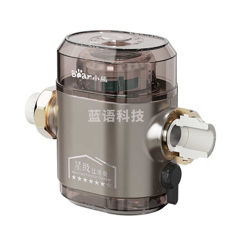小熊(Bear)前置过滤器家用全屋自来水过滤器净水器8T大通量水动力反冲洗可拆洗滤芯万向安装型JH-UE006