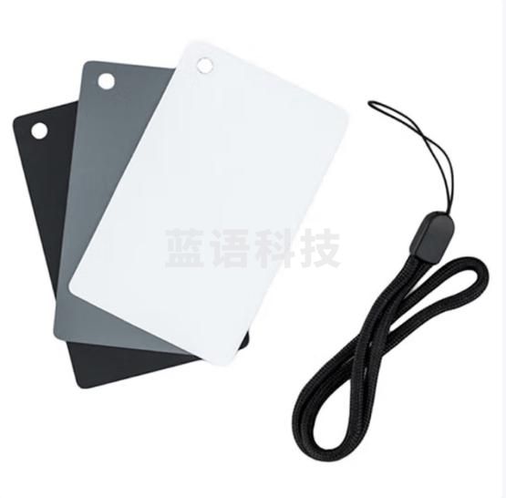 JJC 18度灰卡 白平衡卡 摄影18%灰卡 黑白灰三色中灰板 便携测光校色卡 小号8.5cm×5.4cm