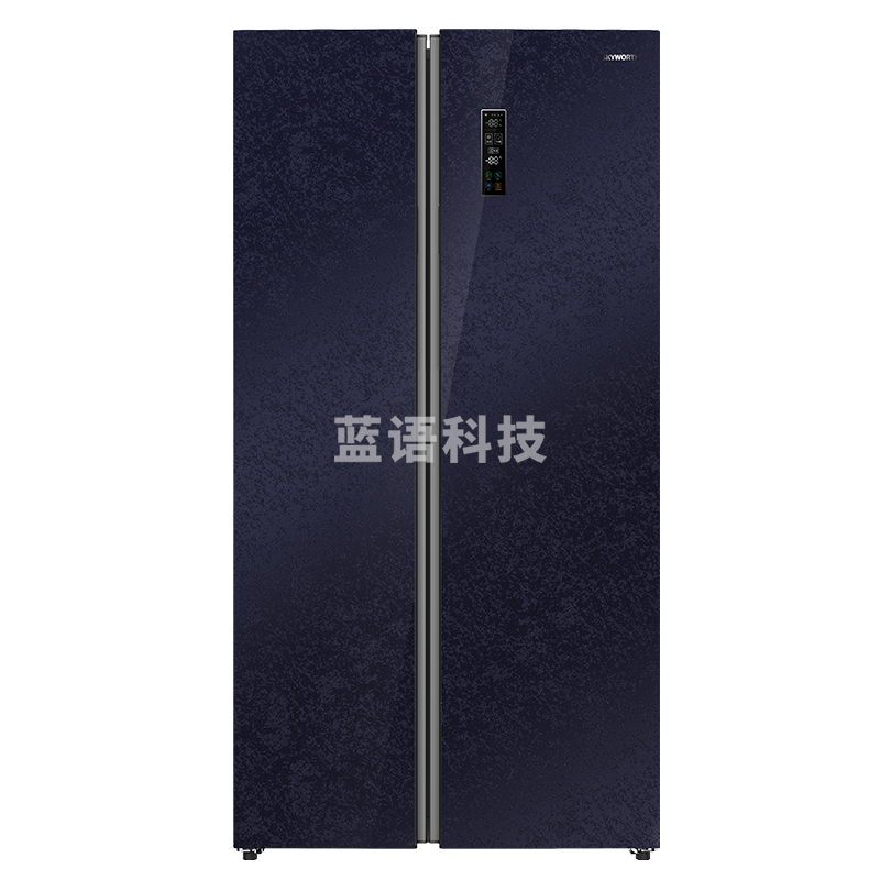 创维冰箱BCD-562WKGPS云锦蓝双变频一级能效玻璃外观207L大冷冻离子发生