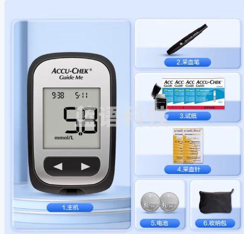 罗氏（ROCHE）血糖仪家用智航觅型免调码测血糖测试仪（100片套装）