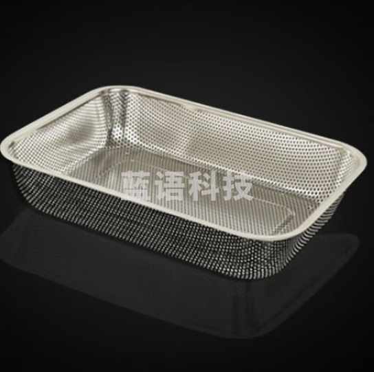 不锈钢洗菜盆沥水篮方形漏果盘沥水盆收纳篮 冲孔网篮大号
