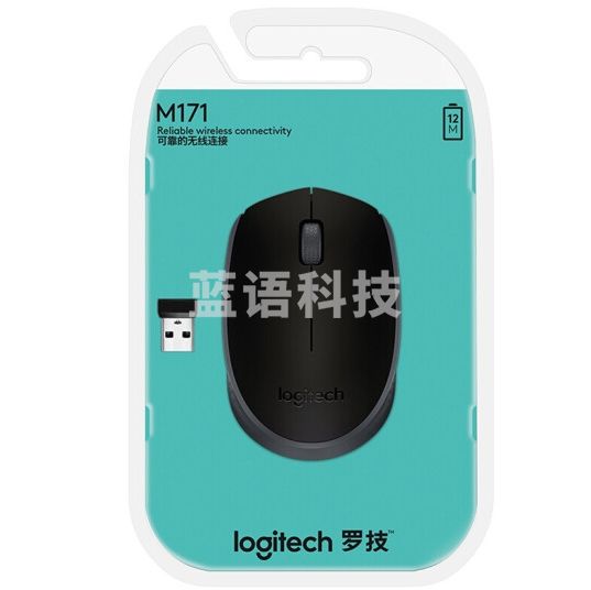 罗技(Logitech)无线办公鼠标M171 黑灰(NPX)