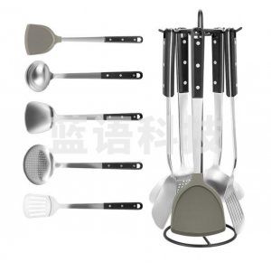 炊大皇 锅铲套装不锈钢铲勺汤勺炒菜铲子硅胶锅铲铲勺套装六件套