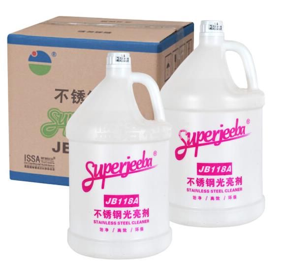  白云清洁(baiyun cleaning)JB118A 不锈钢光亮剂 电梯保养油金属亮洁剂 3.78L*4瓶