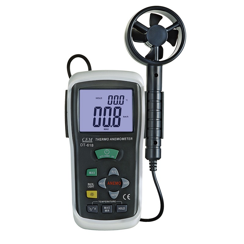 华盛昌（CEM）DT-618风速测量仪 分体风速表叶轮式风速计0.3-45m/s风速风温检测仪