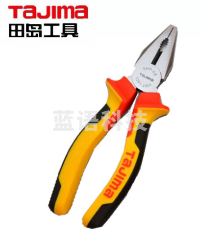 田岛（TAJIMA）SHP-C6 三色柄钢丝钳子克丝钳160mm 克丝老虎钳6寸剪切工具 1201-2201电工工具