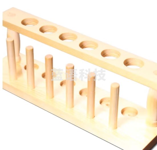 垒固 木质试管架两用木制试管架多用途试管支架原木制作 六孔