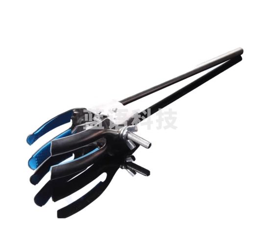 垒固 万用夹白色喷涂玻璃管夹不锈钢万能夹 中号、不锈钢