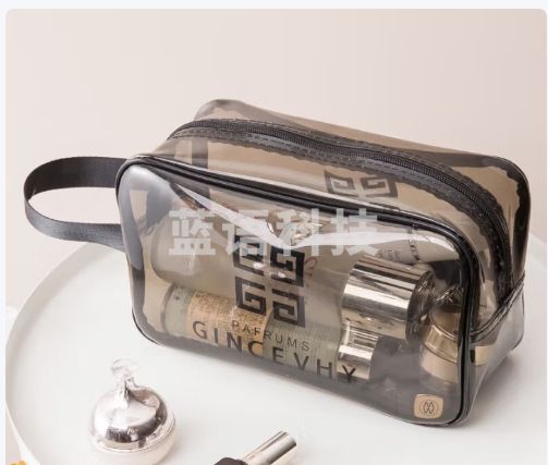 京惠思创旅行洗漱包化妆包洗澡防水健身游泳收纳袋便携收纳包透明中号