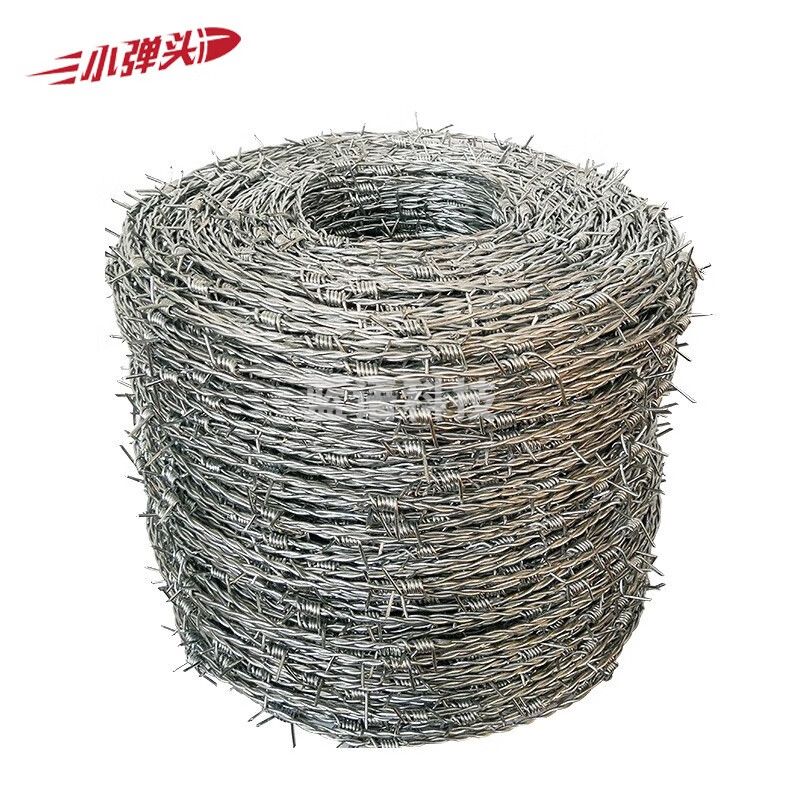 双股丝刺绳刺线 阻隔网防盗防爬带刺铁丝网 热镀锌铁丝双股2.3mm 10米