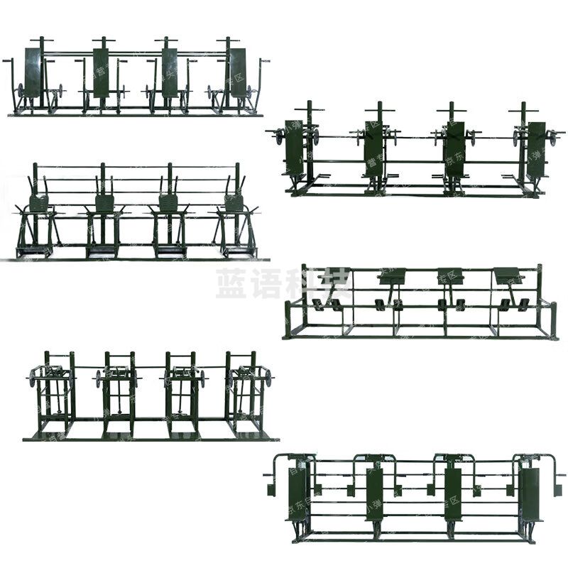 小弹头综合训练器材十二件套 户外室外体能健身训练 卧推力量等组合