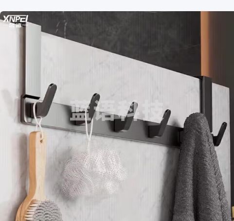 馨沛太空铝门后挂钩卧室门上挂衣架挂衣钩免打孔衣服挂钩浴室置物