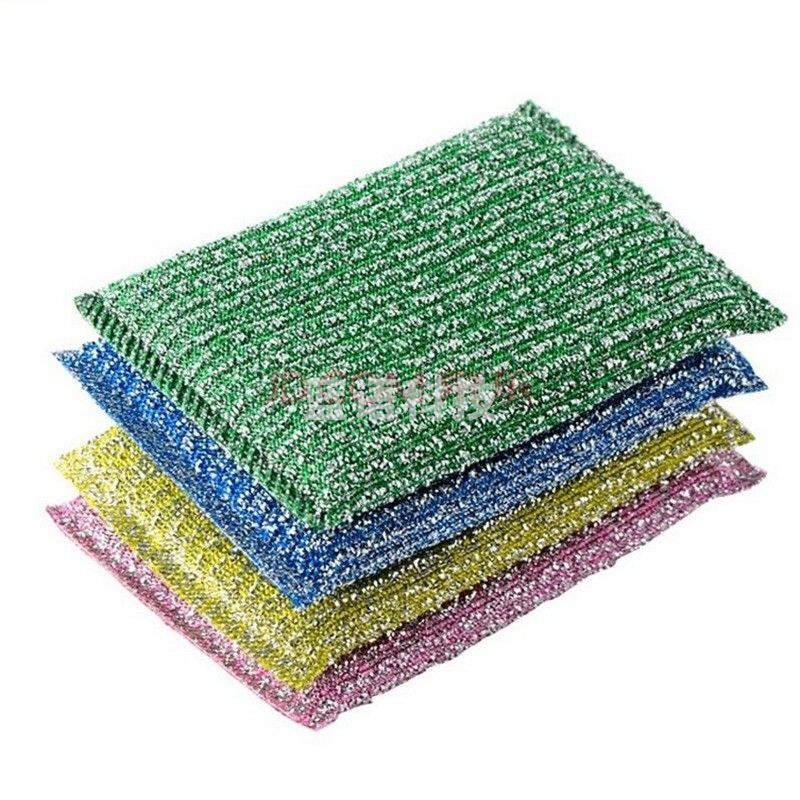 妙洁  彩条金柔百洁布清洁布4片 厨房专用 一包